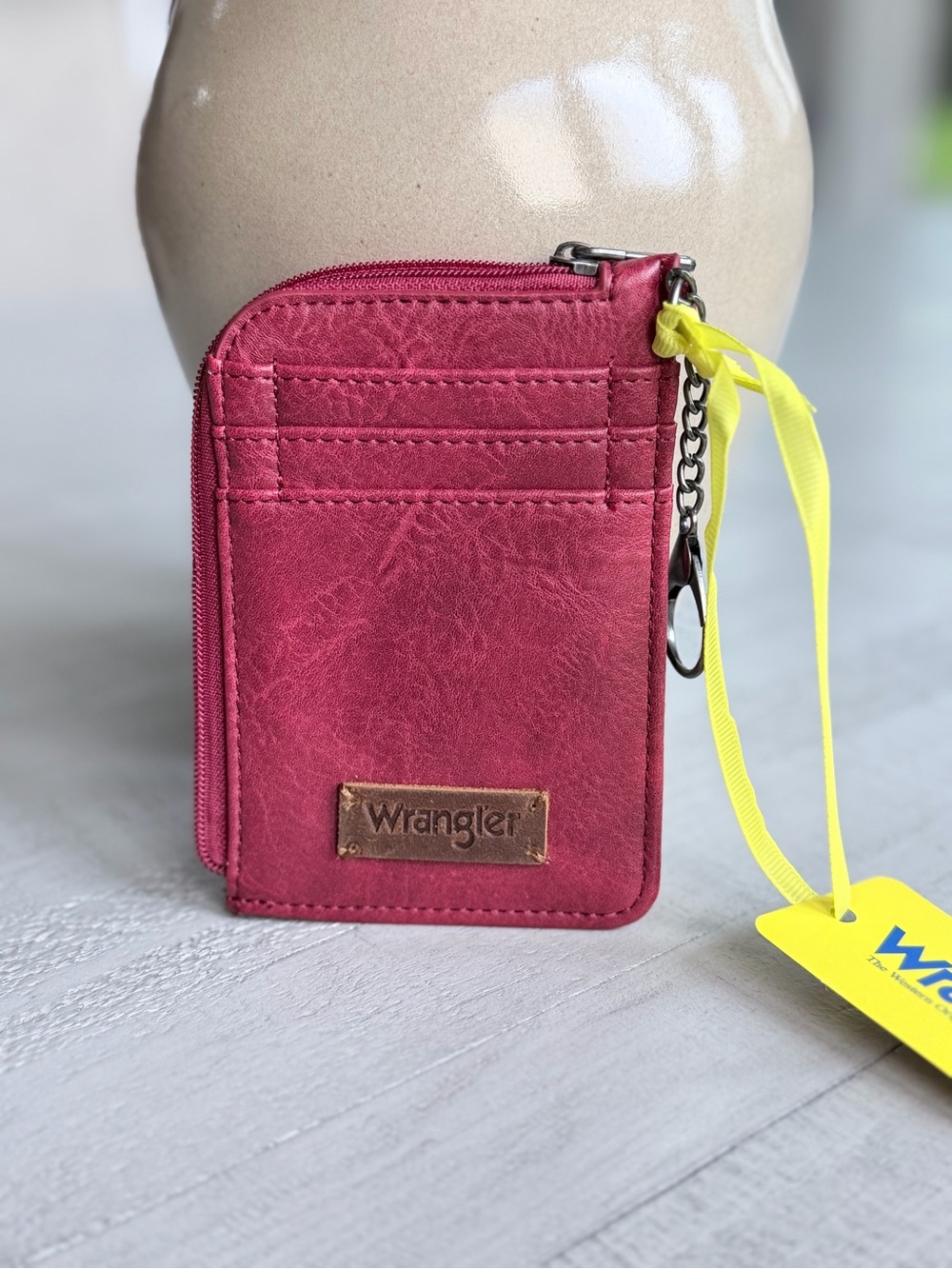 Wrangler Southwestern Art Print Mini Zip Card Case Red